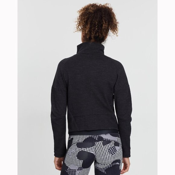 Adidas Women's Heart Racer Track Heathered Charcoal Grey Jacket - Picture 3 of 11